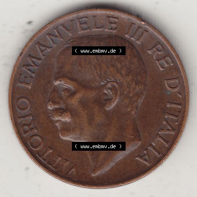 Alte Münzen KMS Italien / Italia, Kursmünzensatz - Zusammenstellung 1908-1943, mit Münze 1919-1937, 5 Centesimi, Cent, Viktor Emanuel III. A.... Sammlung