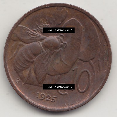 Alte Münzen KMS Italien / Italia, Kursmünzensatz - Zusammenstellung 1908-1943, mit Münze 1919-1937, 10 Centesimi, Cent, Viktor Emanuel III. A.... Sammlung