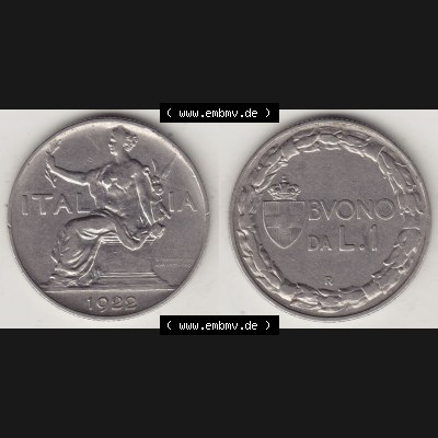 Alte Münzen KMS Italien / Italia, Kursmünzensatz - Zusammenstellung 1908-1943, mit Münze 1922-1935, 1 Lire, Lira, A MOTTI INC G ROMAGNOLI ITALIA 1922-1.... Sammlung