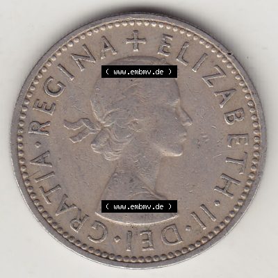Münzen Großbritannien Umlaufmünze 1954-1970, 1 Schilling - Shilling, 1956-1 Wappen mit 3 Löwen (1) Sammlung