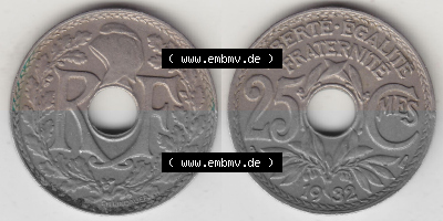 Umlaufmünze 10 Cmes - Centimes - Cent aus Frankreich in der Francs-Währung Sammlung