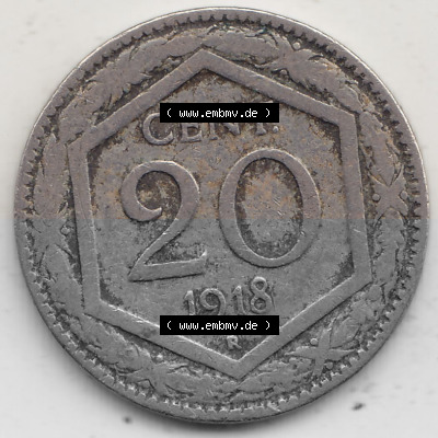 Alte Münzen KMS Italien / Italia, Kursmünzensatz - Zusammenstellung 1908-1943, mit Münze 1919-1920, 20 Centesimi, Cent, REGNO... Sammlung