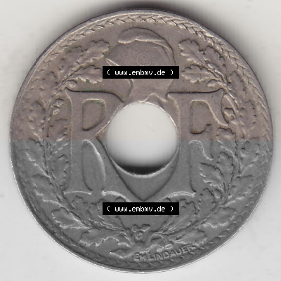 Münzen Frankreich Umlaufmünze 1917-1938, 10 Centimes, 10 CMES EGALITÉ FRATERNITÉ LIBERTÉ 1918 (Stück 1). Bildmaterial der... Sammlung