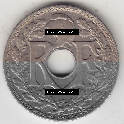 Alte Münzen KMS Frankreich, aus Kursmünzensatz-Zusammenstellung der Jahre 1917-1952, mit der Münze 1917-1938, 10 Cmes, Centimes... Sammlung