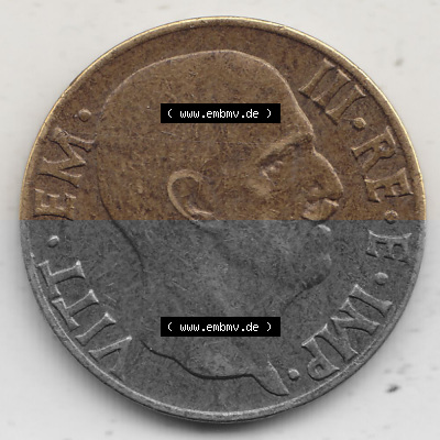 Alte Münzen KMS Italien / Italia, Kursmünzensatz - Zusammenstellung 1908-1943, mit Münze 1939-1943, 5 Centesimi, Cent, Viktor... Sammlung