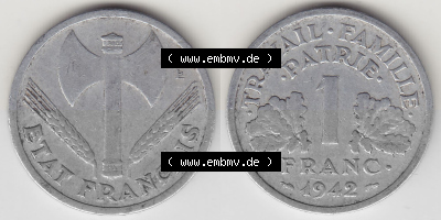 Umlaufmünze aus Frankreich in der Francs-Währung Sammlung