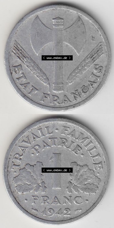 Umlaufmünze aus Frankreich in der Francs-Währung Sammlung