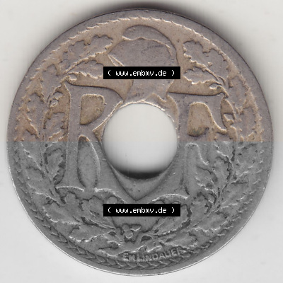 Umlaufmünze 10 Cmes - Centimes - Cent aus Frankreich in der Francs-Währung Sammlung
