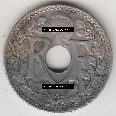 Münzen Frankreich Umlaufmünze 1917-1938, 10 Centimes, 10 CMES EGALITÉ FRATERNITÉ LIBERTÉ 1933 (Stück 1). Bildmaterial der... Sammlung