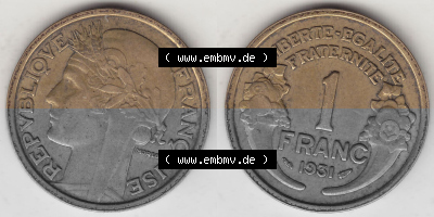 Umlaufmünze aus Frankreich in der Francs-Währung Sammlung