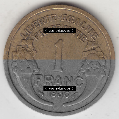 Umlaufmünze aus Frankreich in der Francs-Währung Sammlung
