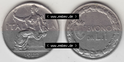 Alte Münzen KMS Italien / Italia, Kursmünzensatz - Zusammenstellung 1908-1943, mit Münze 1922-1935, 1 Lire, Lira, A MOTTI INC... Sammlung