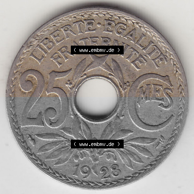 Umlaufmünze 10 Cmes - Centimes - Cent aus Frankreich in der Francs-Währung Sammlung