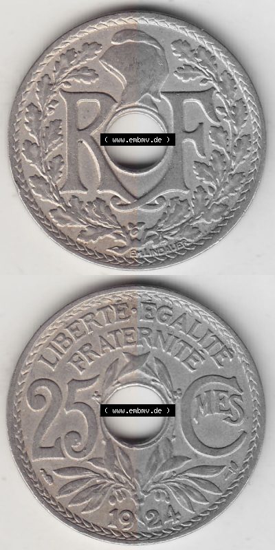Umlaufmünze 10 Cmes - Centimes - Cent aus Frankreich in der Francs-Währung Sammlung