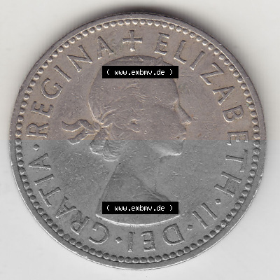 Münzen Großbritannien Umlaufmünze 1954-1970, 1 Schilling - Shilling, 1956 (Stück 1) Wappen mit einen Löwen (1) Sammlung