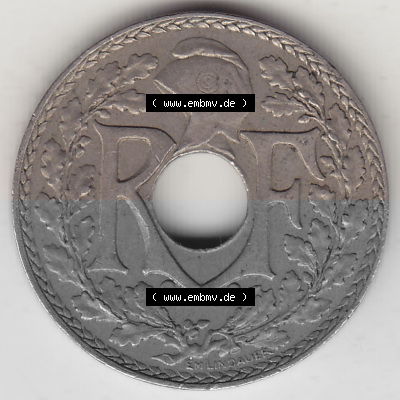 Frankreich 10 CMES EGALITÉ FRATERNITÉ LIBERTÉ 1922 (Stück 1), 10 Cmes / Centime / Cent Umlaufmünze aus Frankreich in der... Sammlung