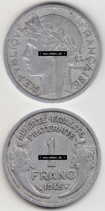 Umlaufmünze aus Frankreich in der Francs-Währung Sammlung