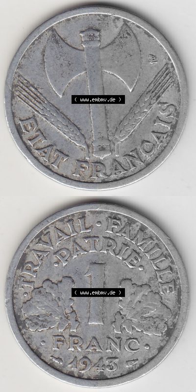 Umlaufmünze aus Frankreich in der Francs-Währung Sammlung