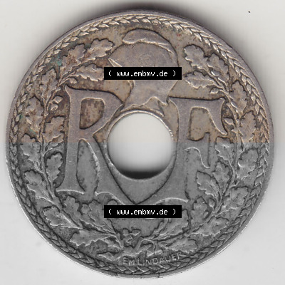 Umlaufmünze 10 Cmes - Centimes - Cent aus Frankreich in der Francs-Währung Sammlung