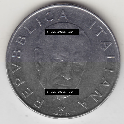 Bildmaterial von Münzen aus Italien / Italia Gedenkmünzen 1974-1974, 100 Lire, 100. Geburtstag von Guglielmo Marconi (1874-1974)-1.... Sammlung