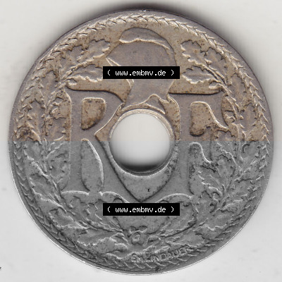 Umlaufmünze 10 Cmes - Centimes - Cent aus Frankreich in der Francs-Währung Sammlung