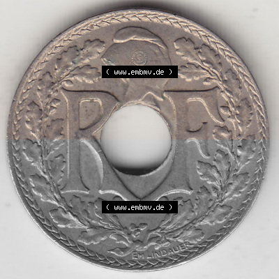 Frankreich 10 CMES EGALITÉ FRATERNITÉ LIBERTÉ 1918 (Stück 1), 10 Cmes / Centime / Cent Umlaufmünze aus Frankreich in der... Sammlung