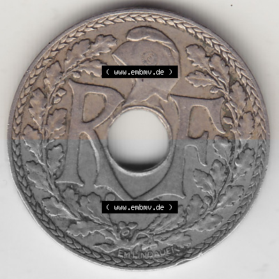 Umlaufmünze 10 Cmes - Centimes - Cent aus Frankreich in der Francs-Währung Sammlung