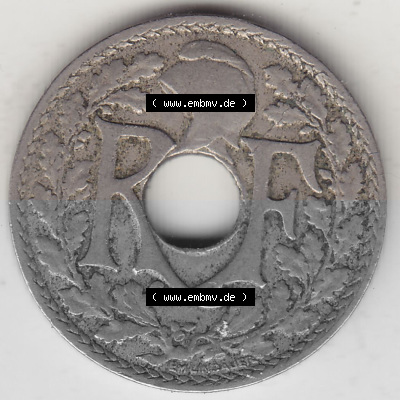 Münzen Frankreich Umlaufmünze 1917-1938, 10 Centimes, 10 CMES EGALITÉ FRATERNITÉ LIBERTÉ 1920 (Stück 1). Bildmaterial der... Sammlung