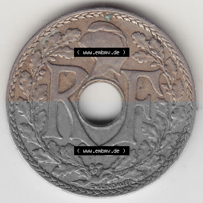 Umlaufmünze 10 Cmes - Centimes - Cent aus Frankreich in der Francs-Währung Sammlung