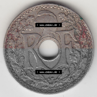 Umlaufmünze 10 Cmes - Centimes - Cent aus Frankreich in der Francs-Währung Sammlung
