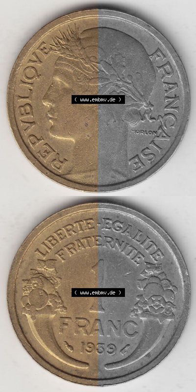 Umlaufmünze aus Frankreich in der Francs-Währung Sammlung