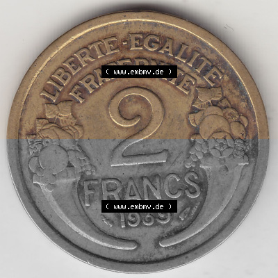 Umlaufmünze aus Frankreich in der Francs-Währung Sammlung