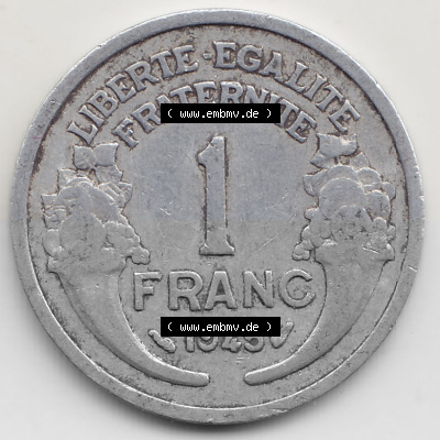 Umlaufmünze aus Frankreich in der Francs-Währung Sammlung