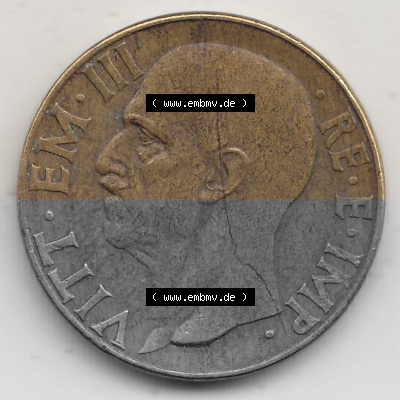Alte Münzen KMS Italien / Italia, Kursmünzensatz - Zusammenstellung 1908-1943, mit Münze 1939-1943, 10 Centesimi, Cent, Viktor... Sammlung