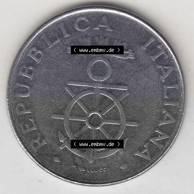 Bildmaterial von Münzen aus Italien / Italia Gedenkmünzen 1981-1981, 100 Lire, 100. Jahrestag der Gründung der Marineakademie... Sammlung