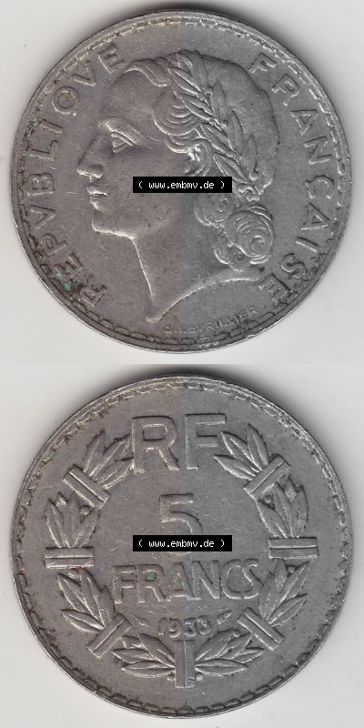 Umlaufmünze aus Frankreich in der Francs-Währung Sammlung