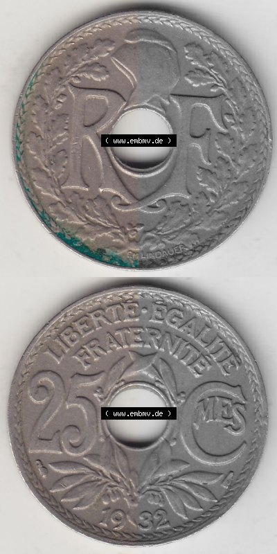 Umlaufmünze 10 Cmes - Centimes - Cent aus Frankreich in der Francs-Währung Sammlung