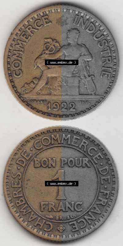Umlaufmünze aus Frankreich in der Francs-Währung Sammlung