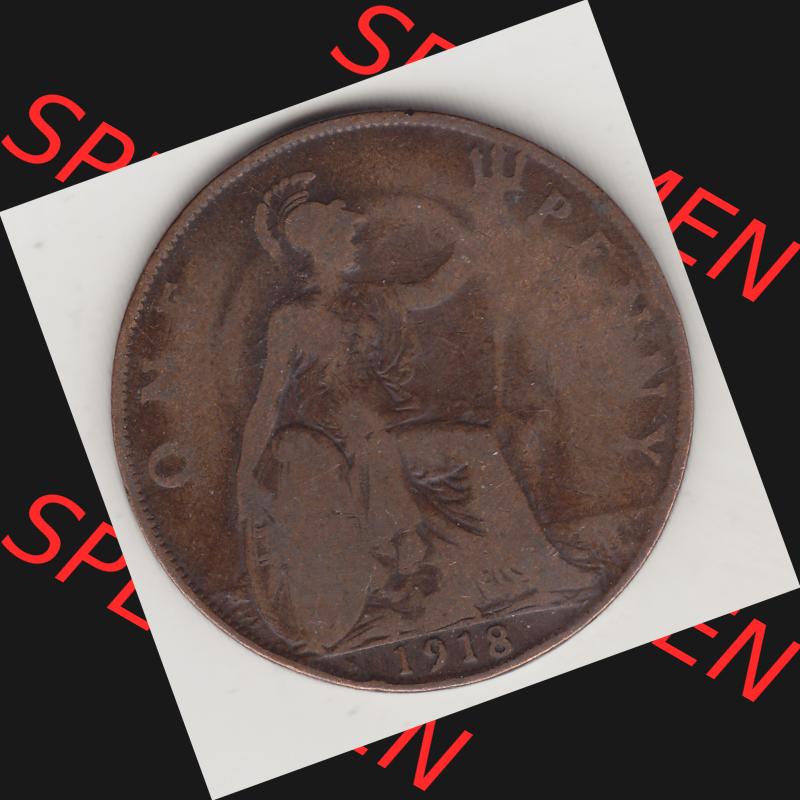 Alte Münzen Großbritannien Umlaufmünze 1911-1926, 1 Penny, One Penny, 1918-1, B.M. GEORGIVS V DEI GRA BRITT OMN REX FID DEF IND IMP. Rückseite... Sammlung