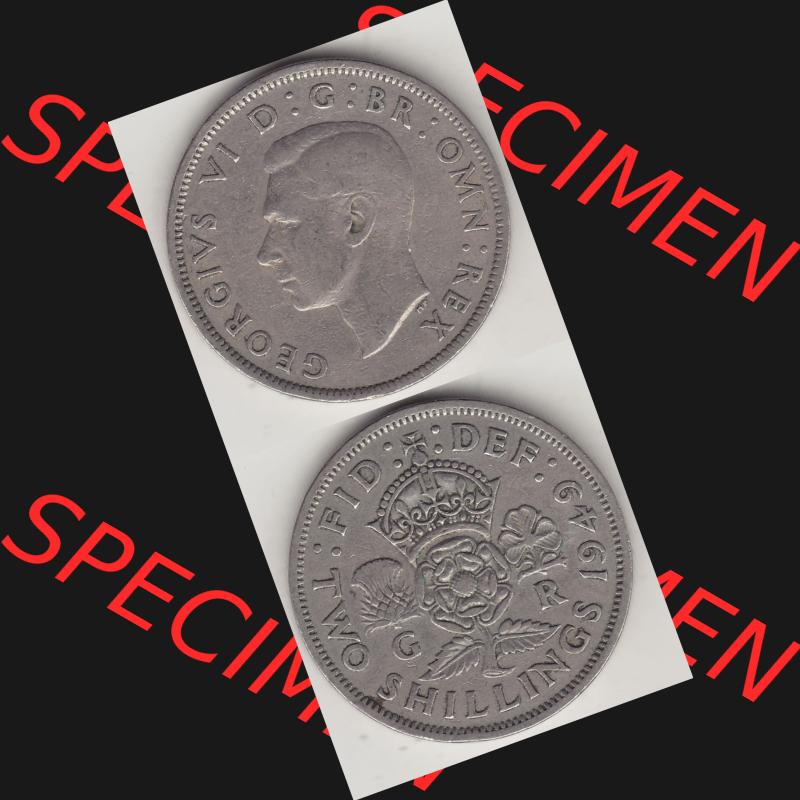 Alte Münzen Großbritannien Umlaufmünze 1949-1951, 2 Schilling, Shillings (Florin) 1949-2, George VI, GEORGIVS VI DG BR OMN REX, FID DEF TWO SHILLINGS.... Sammlung
