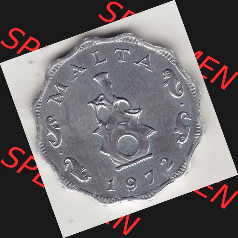 Bildmaterial Münzensatz / KMS 1972 aus Malta 1972-2007, 5 Mils 1972-1, MALTA 5 MILS. Vorderseite einer Umlaufmünze aus 1972 Malta, Münze aus offiziellen Kursmünzensatz... Sammlung