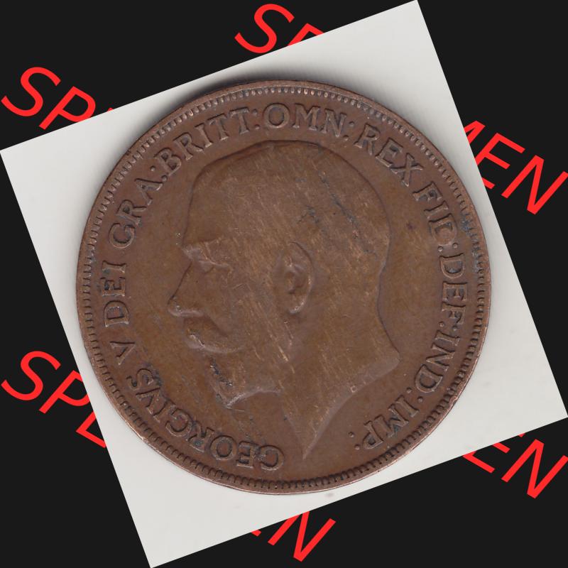 Alte Münzen Großbritannien Umlaufmünze 1911-1926, 1 Penny, One Penny, 1921-1, B.M. GEORGIVS V DEI GRA BRITT OMN REX FID DEF IND IMP. Vorderseite... Sammlung
