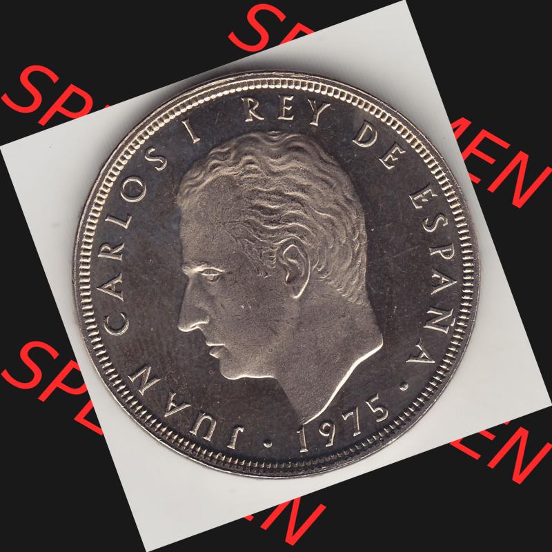 Alte Münzen KMS Spanien Madrid, Kursmünzensatz 1975, in Stempelglanz 1975-1979, 100 Peseten 1976-1, JUAN CARLOS I REY DE ESPAÑA. Vorderseite der Peseten... Sammlung