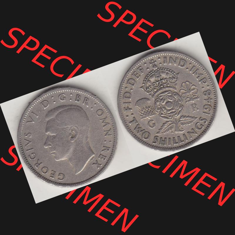 Alte Münzen Großbritannien Umlaufmünze 1947-1948, 2 Schilling-Florin, Two Shillings, 1948-3, George VI, GEORGIVS VI D G BR OMN REX, FID DEF IND IMP,... Sammlung