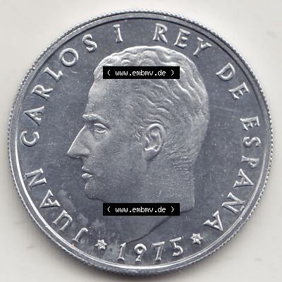Alte Münzen KMS Spanien Madrid, Kursmünzensatz 1975, in Stempelglanz 1975-1979, 50 Centimos 1976-1, JUAN CARLOS I REY DE ESPAÑA. Vorderseite der Peseten... Sammlung