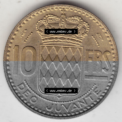 Alte Münzen Monaco Umlaufmünze Einzelansicht 1950-1951, 10 Franken - FRS, Francs, 1951 (Stück 1), P. TURIN RAINIER III PRINCE... Sammlung