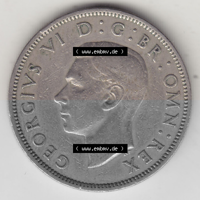 Alte Münzen Großbritannien Umlaufmünze 1947-1948, 2 Schilling-Florin, Two Shillings, 1947 (Stück 4), George VI, GEORGIVS VI... Sammlung