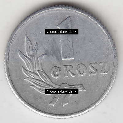 1949-1949, Republik Polen 1 Grosz, Groschen, Aluminium 1949 Sammlung