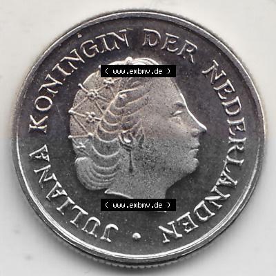 Alte Münzen KMS Niederlande, Kursmünzensatz 1977, 1950-1980, 10 Cent, 1977 (Stück 1) JULIANA KONINGIN DER NEDERLANDEN. Vorderseite... Sammlung