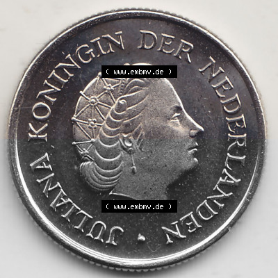 Alte Münzen KMS Niederlande, Kursmünzensatz 1977, 1950-1980, 25 Cent, 1977 (Stück 1) JULIANA KONINGIN DER NEDERLANDEN. Vorderseite... Sammlung